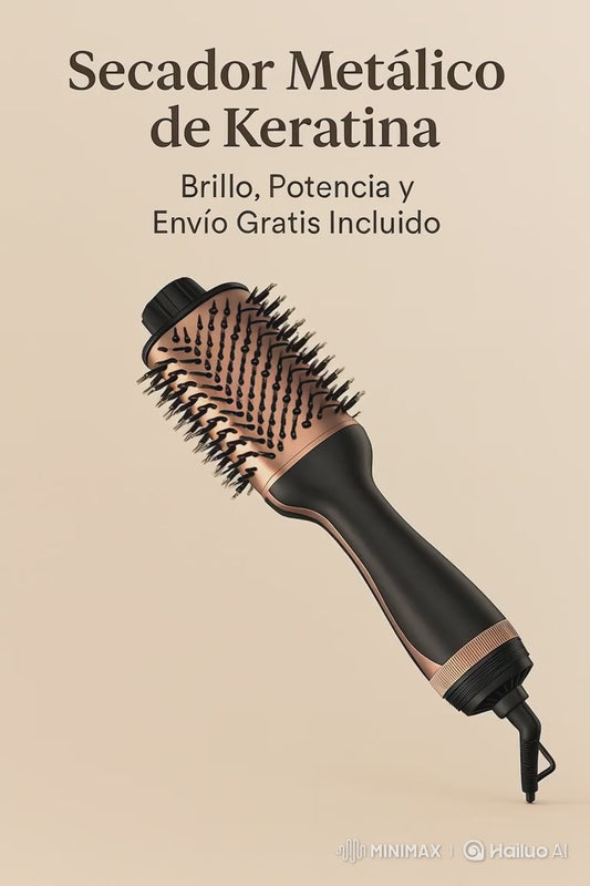 Secador Metálico de Keratina – Potencia Profesional para un Cabello Suave y Brillante